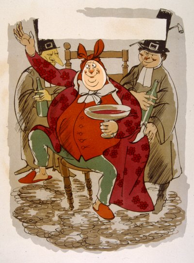 Esprili Şarap İllüstrasyonu 1946. Julien Pavil'in çizimi by Julien Pavil