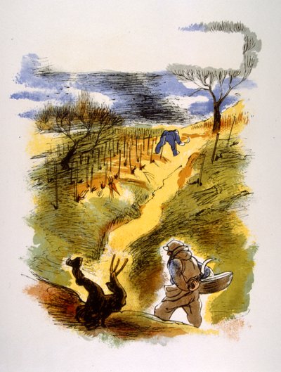 Esprili Şarap İllüstrasyonu 1946. Julien Pavil'in çizimi by Julien Pavil