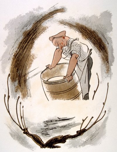 Esprili Şarap İllüstrasyonu 1946. Julien Pavil'in illüstrasyonu by Julien Pavil