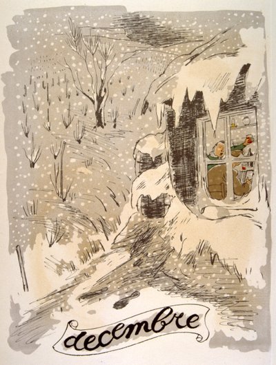 Esprili Şarap İllüstrasyonu 1946. Julien Pavil'in illüstrasyonu by Julien Pavil