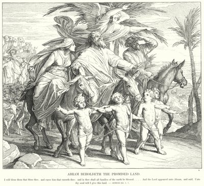 Abram Vaat Edilen Toprakları Gördü (gravür) by Julius (after) Schnorr von Carolsfeld