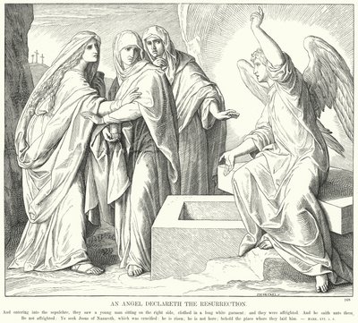 Bir Melek Dirilişi Bildiriyor (gravür) by Julius (after) Schnorr von Carolsfeld