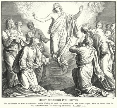 Mesih Cennete Yükselir (gravür) by Julius (after) Schnorr von Carolsfeld