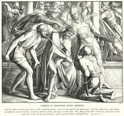 İsa Dikenlerle Taçlandı (gravür) by Julius (after) Schnorr von Carolsfeld
