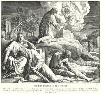 İsa'nın Bahçedeki Duası (gravür) by Julius (after) Schnorr von Carolsfeld