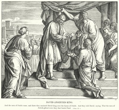 Meshedilmiş Kral Davut (gravür) by Julius (after) Schnorr von Carolsfeld