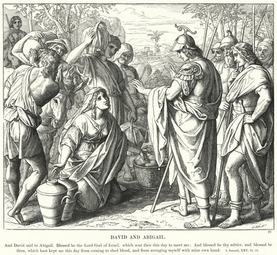 David ve Abigail (gravür) by Julius (after) Schnorr von Carolsfeld