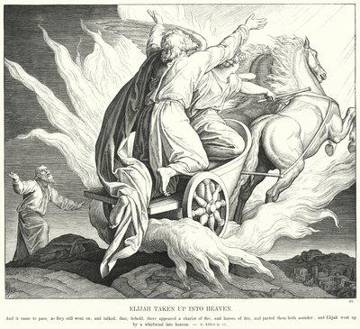 İlyas Cennete Alındı (gravür) by Julius (after) Schnorr von Carolsfeld