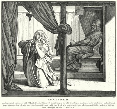 Hannah'nın Duası (gravür) by Julius (after) Schnorr von Carolsfeld