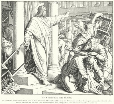 İsa Tapınağı Arındırır (gravür) by Julius (after) Schnorr von Carolsfeld