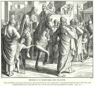 Mordekay Onurlu ve Yücedir (gravür) by Julius (after) Schnorr von Carolsfeld
