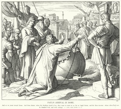 Pavlus'un Roma'ya Gelişi (gravür) by Julius (after) Schnorr von Carolsfeld