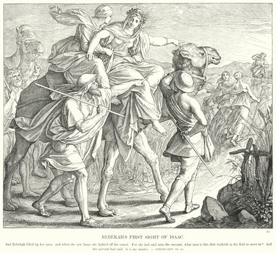 Rebekah'ın İshak'ı İlk Görüşü (gravür) by Julius (after) Schnorr von Carolsfeld