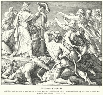 Yüzsüz Yılan (gravür) by Julius (after) Schnorr von Carolsfeld