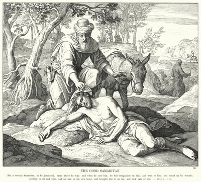 İyi Samiriyeli (gravür) by Julius (after) Schnorr von Carolsfeld