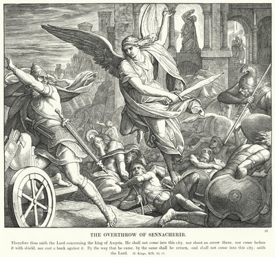 Sanherib'in Devrilmesi (gravür) by Julius (after) Schnorr von Carolsfeld