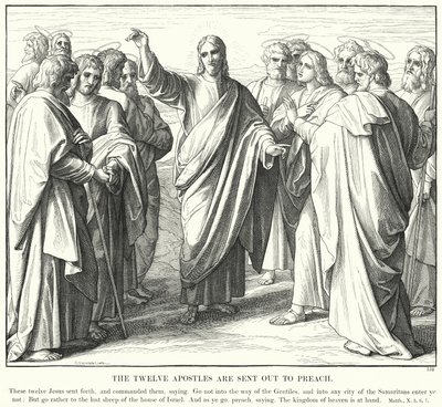 On İki Havari Vaaz Etmek İçin Gönderildi (gravür) by Julius (after) Schnorr von Carolsfeld