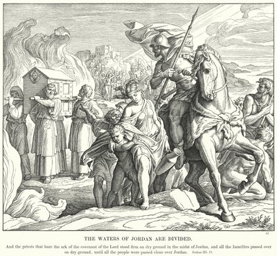 Ürdün Suları Bölündü (gravür) by Julius (after) Schnorr von Carolsfeld