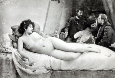 Emile Zola (1840-1902), sanatçının atölyesinde, 1891 by Julius C. Rolshoven