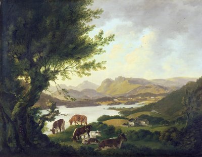 Windemere Gölü (tuval üzerine yağlı boya) by Julius Caesar Ibbetson