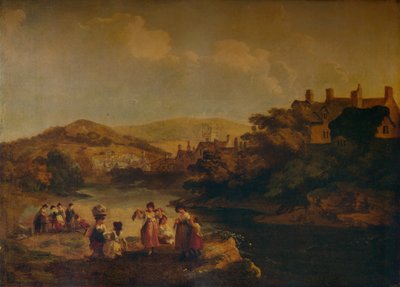 Galler Deresinde Giysi Yıkan Kadınlar, 1790 by Julius Caesar Ibbetson