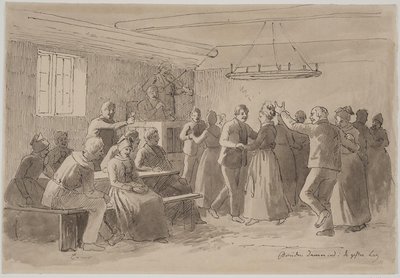 "Gelin evlilerin katmanlarına dans eder" by Julius Exner