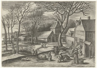 Aralık (nesne üzerindeki başlık) On İki Ay (dizi adı) by Julius Goltzius