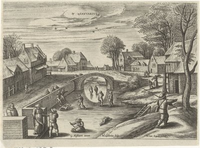 Ocak Ianvarivs (nesne üzerindeki başlık) On İki Ay (dizi adı) by Julius Goltzius