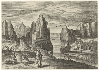 March Martivs (nesne üzerine başlık) On iki ay (dizi başlığı) by Julius Goltzius