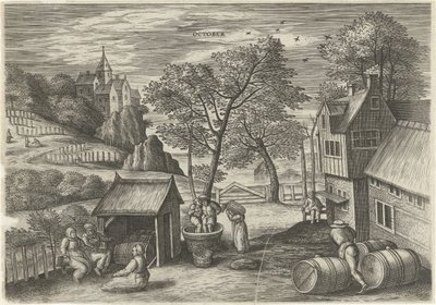 Ekim Ekim (nesne üzerindeki başlık) On İki Ay (dizi adı) by Julius Goltzius