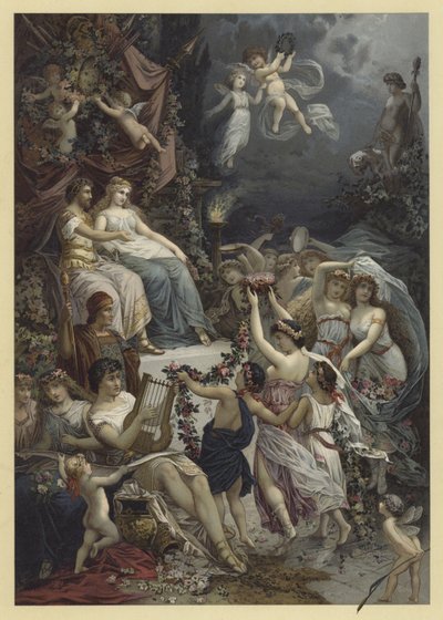 Bir Yaz Gecesi Rüyası (chromolitho) için İllüstrasyon by Julius Hoeppner