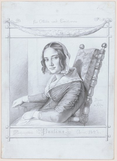 Pauline, Sanatçının Karısı by Julius Hubner