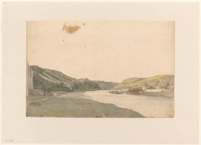 Meuse'nin Görünümü by Julius Jacobus van de Sande Bakhuyzen