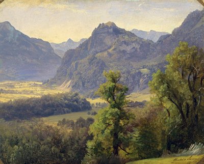 Brannenburg yakınlarındaki Inn Vadisi by Julius Lange