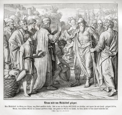 İbrahim Melchizedek tarafından kutsanmıştır, Yaratılış by Julius Schnorr von Carolsfeld