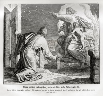 İbrahim birçok ulusun babası olacak, Yaratılış by Julius Schnorr von Carolsfeld