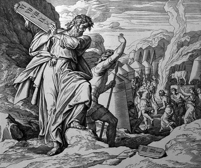 Altın Buzağının Hayranlığı by Julius Schnorr von Carolsfeld