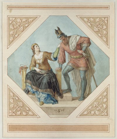 Brunhilde ve Hagen, Richard Wagner (1813-83), 1846 tarafından 