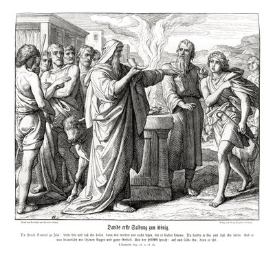 Davut İsrail Kralı olarak meshedildi by Julius Schnorr von Carolsfeld