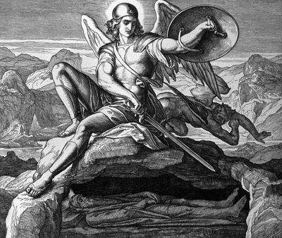 Musa'nın ölümü by Julius Schnorr von Carolsfeld