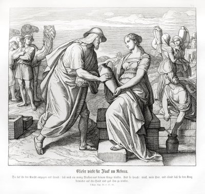 Eliezer ve Rebecca kuyuda, Genesis by Julius Schnorr von Carolsfeld