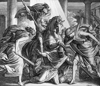 Heliodorus'un sınır dışı edilmesi by Julius Schnorr von Carolsfeld