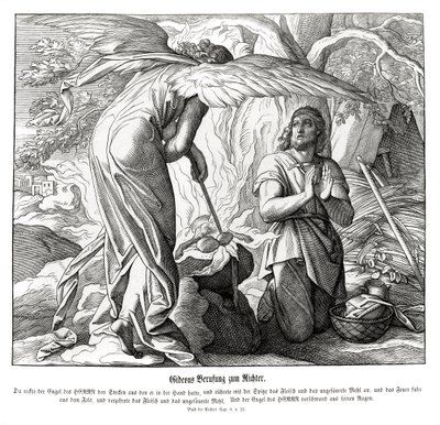 Gideon yargıç olarak adlandırılır, Yargıçlar by Julius Schnorr von Carolsfeld