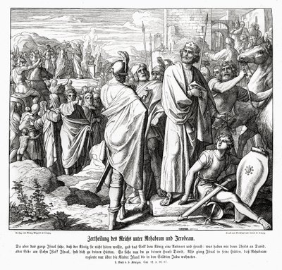 Yeroboam ve Rehoboam by Julius Schnorr von Carolsfeld