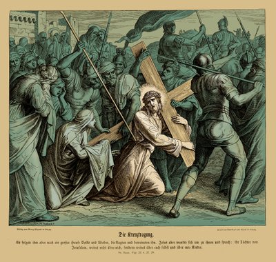 Haç taşıyan İsa, Luka İncili by Julius Schnorr von Carolsfeld