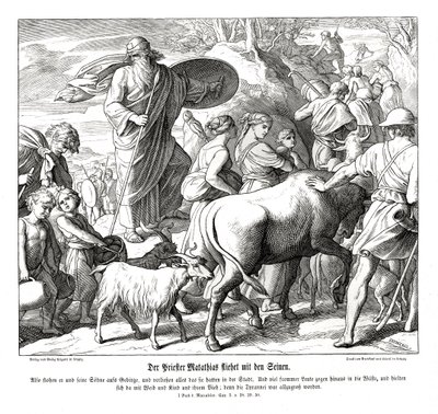 Mathathias ve oğulları şehirden kaçar by Julius Schnorr von Carolsfeld