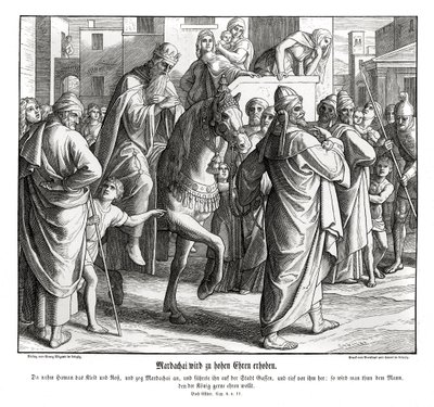 Mordekay kral tarafından onurlandırıldı, Ester by Julius Schnorr von Carolsfeld
