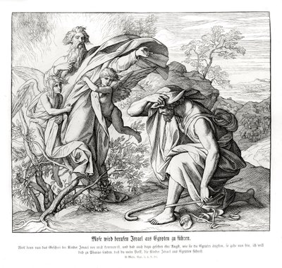 Musa ve yanan çalı, Exodus by Julius Schnorr von Carolsfeld