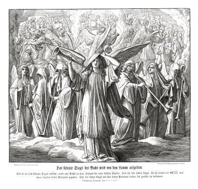 Yedinci mührün Kuzu tarafından açılması, Vahiy by Julius Schnorr von Carolsfeld
