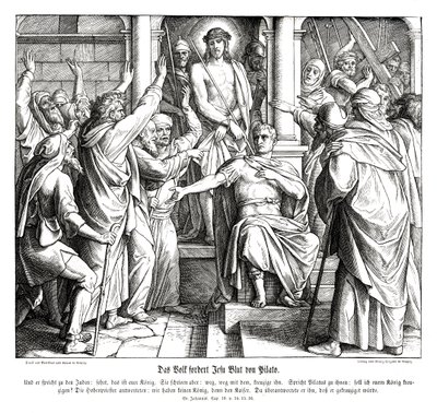 Pontius Pilatus, Yuhanna İncili by Julius Schnorr von Carolsfeld